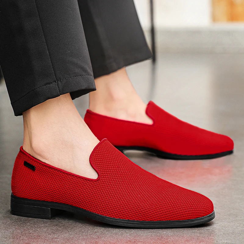 

Men's Slip On Mesh Loafers, Breathable Casual Shoes Mesh Breathable Loafers, Fashionable Casual Business Shoes