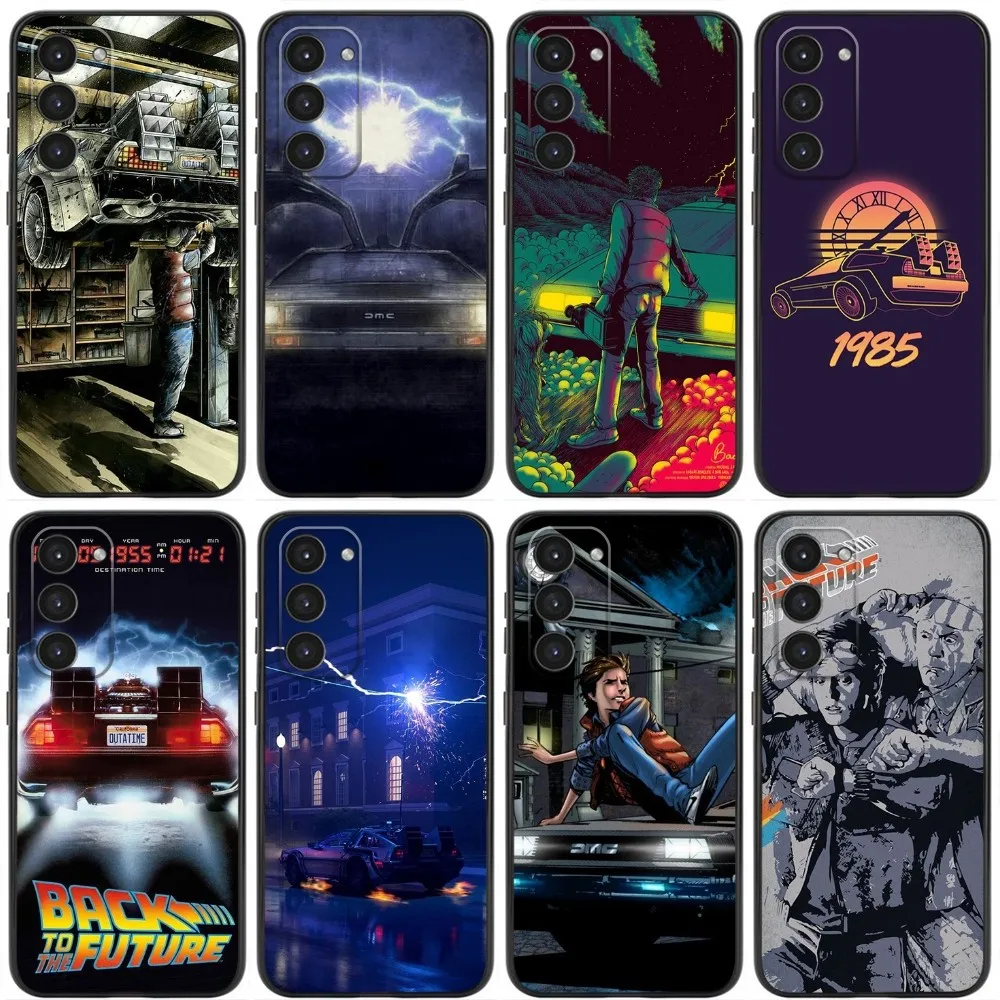

B-Back to the futures Phone Case Original Liquid For Samsung Galaxy A20,A21s,A22,A31,A32,A52,A53,A72,73,A80,A91 Soft Black Cover