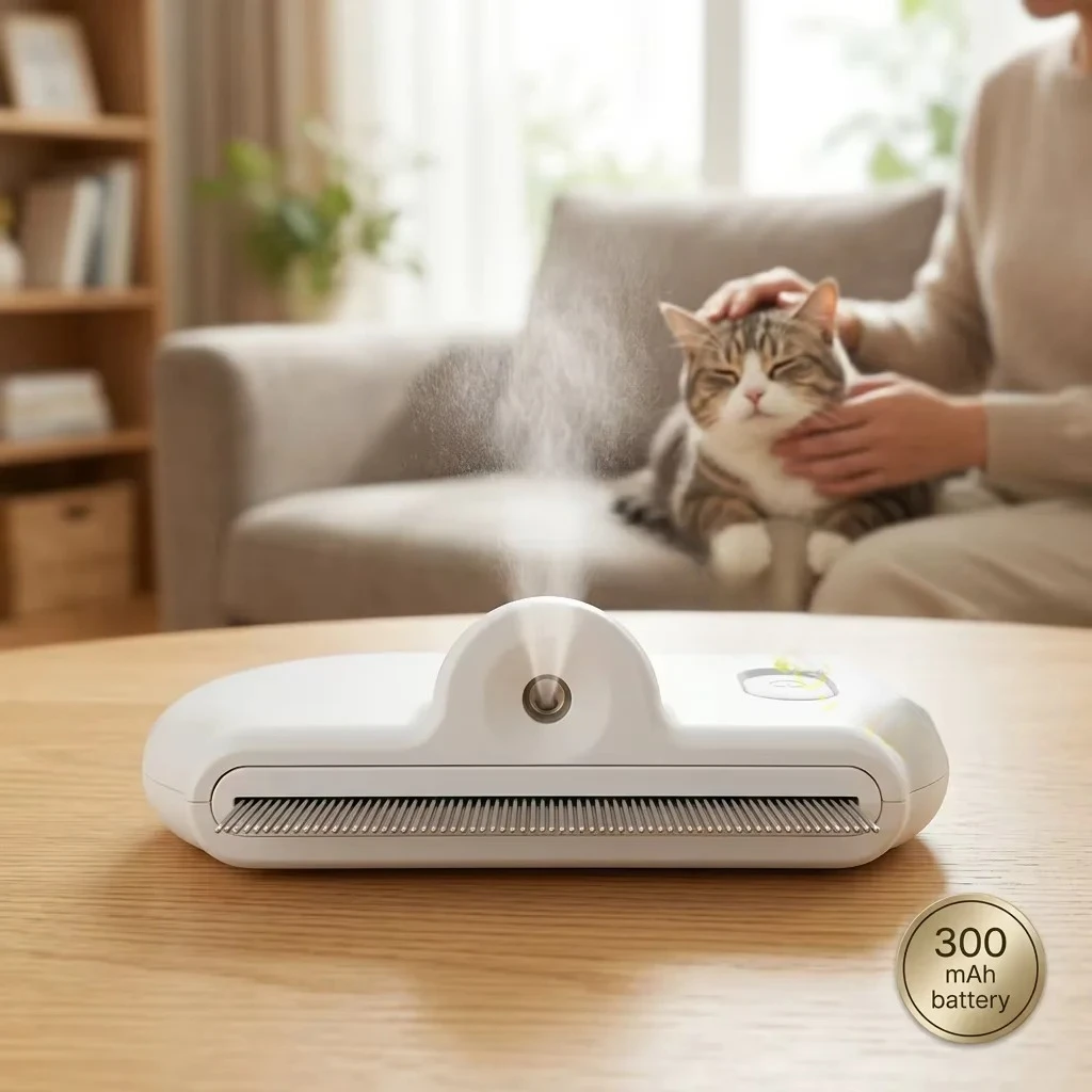 Pet Grooming Kit for Dogs & Cats with Water Mist Spraying Rechargeable Long-lasting Battery Life Eco-Friendly Portable Easy Use