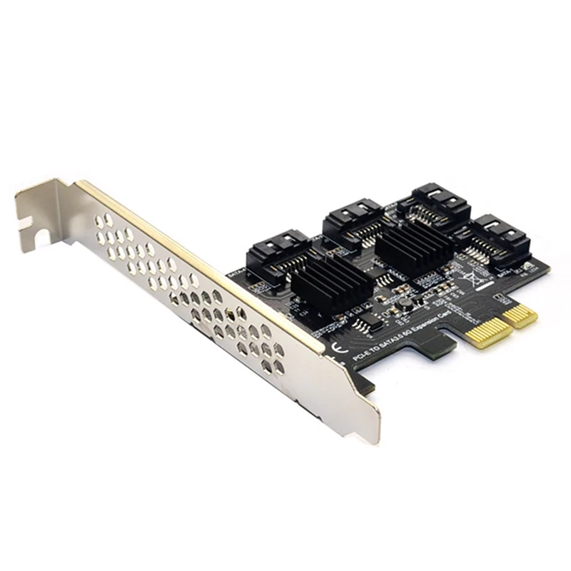 Tarjeta elevadora PCI-E a SATA 3,0, adaptador de tarjeta de expansión SATA3.0 de 4 puertos, disco duro de expansión para disco duro IPFS