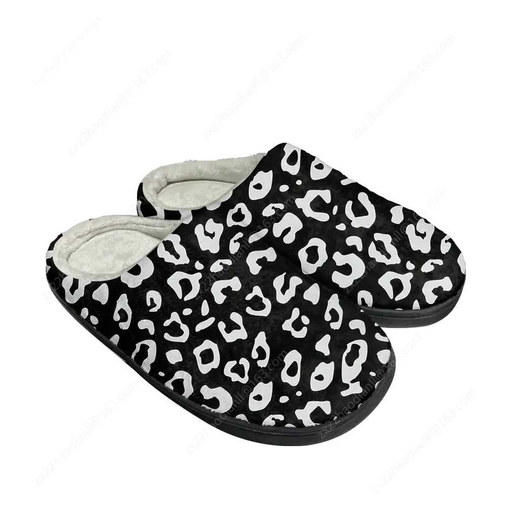 Leopard Print Home Cotton Custom Slippers High Quality Mens Womens Teenager Plush Fashion Casual Keep Warm Shoes Thermal Slipper