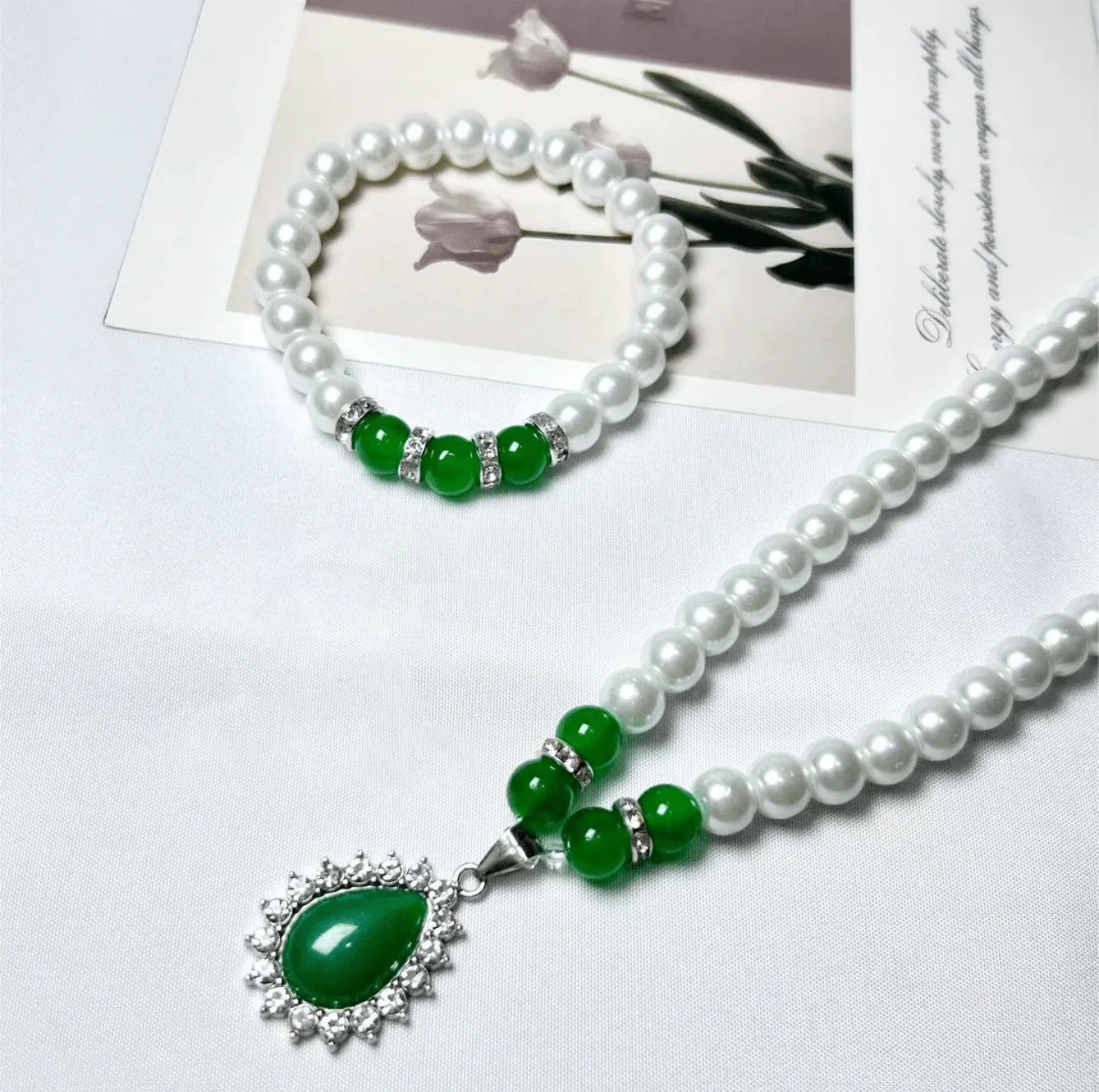 

Shijia A-grade pearl necklace Chinese retro versatile collarbone chain high-end fashion luxury neck chain clothes accessories