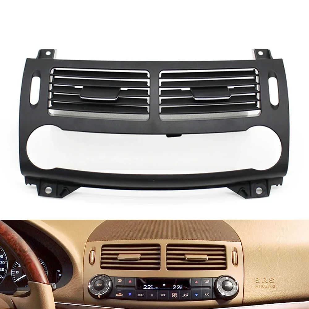 Car Front Middle Dashboard Air Conditioning Grid cover Ac Vent Grille Cover Panel For Mercedes Benz E Class W211 2003-2008 E200