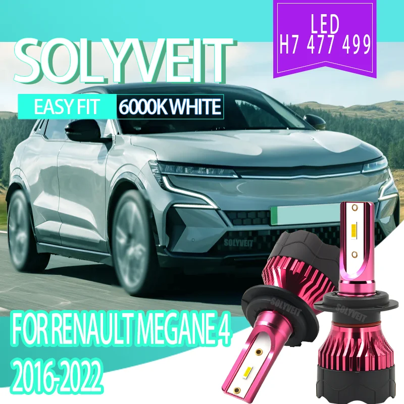 

12V Replace Car Headlight Headlamps Lamp Bulbs Bright Luces H7 499 LED For RENAULT MEGANE 4 2016 2017 2018 2019 2020 2021 2022