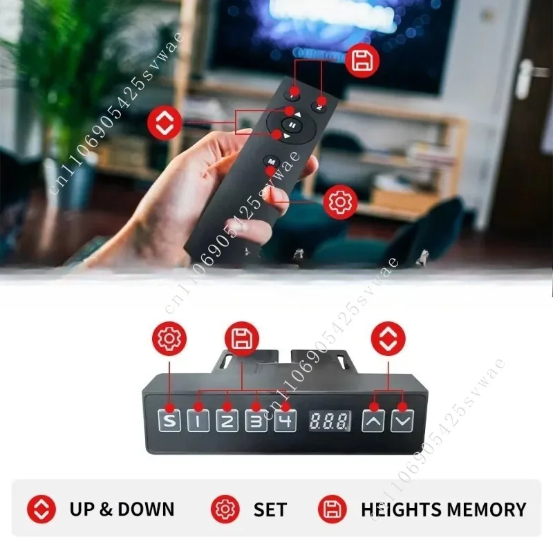 Hidden TV Cabinet with Remote Control Automatic System Electric TV Lift Mounting Mechanism Maximum 80 Inches