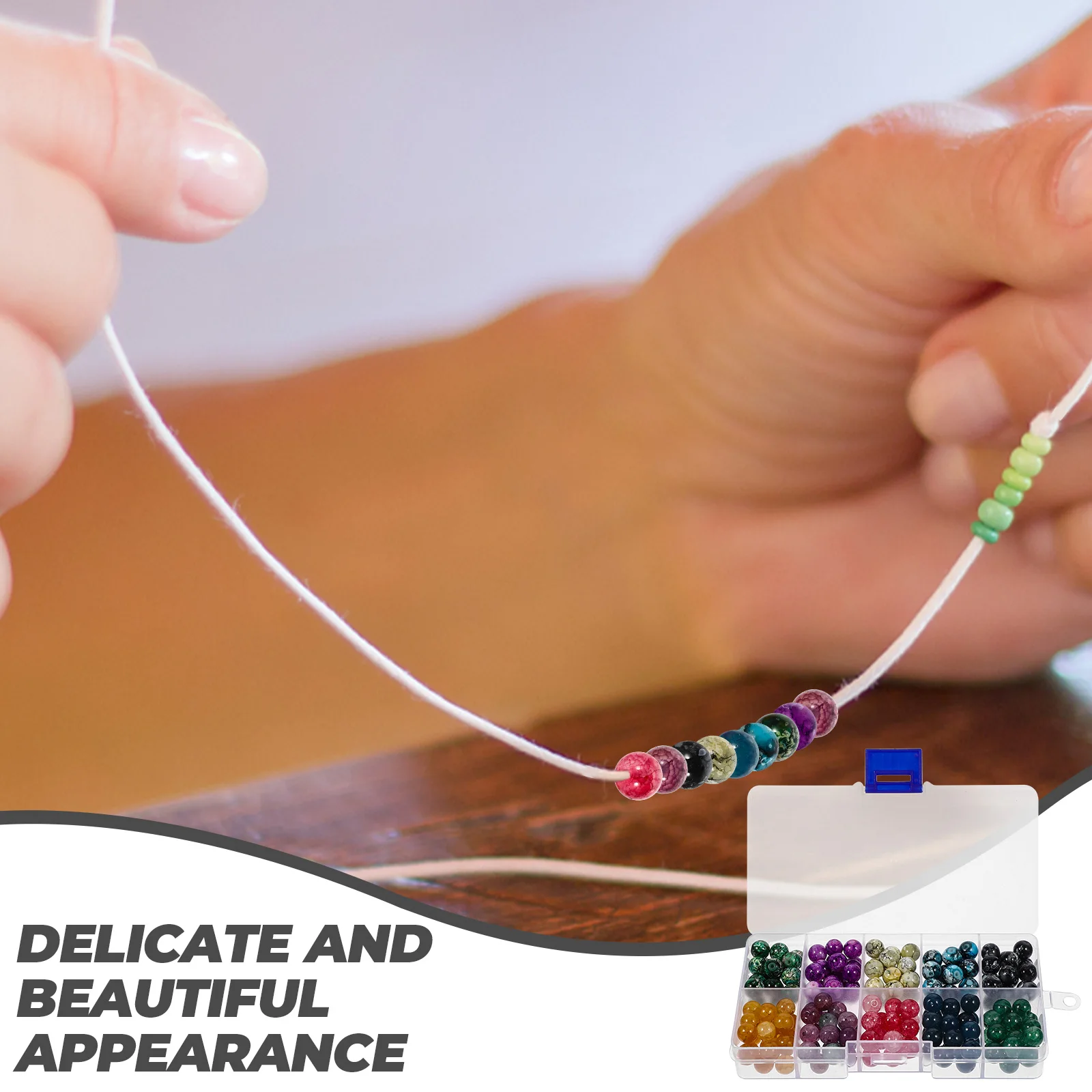 

10 Colors 8MM Crystal Glass Boxed Set DIY Jewelry Making Crafts Round Spacer Beads Loose Beads Accessories