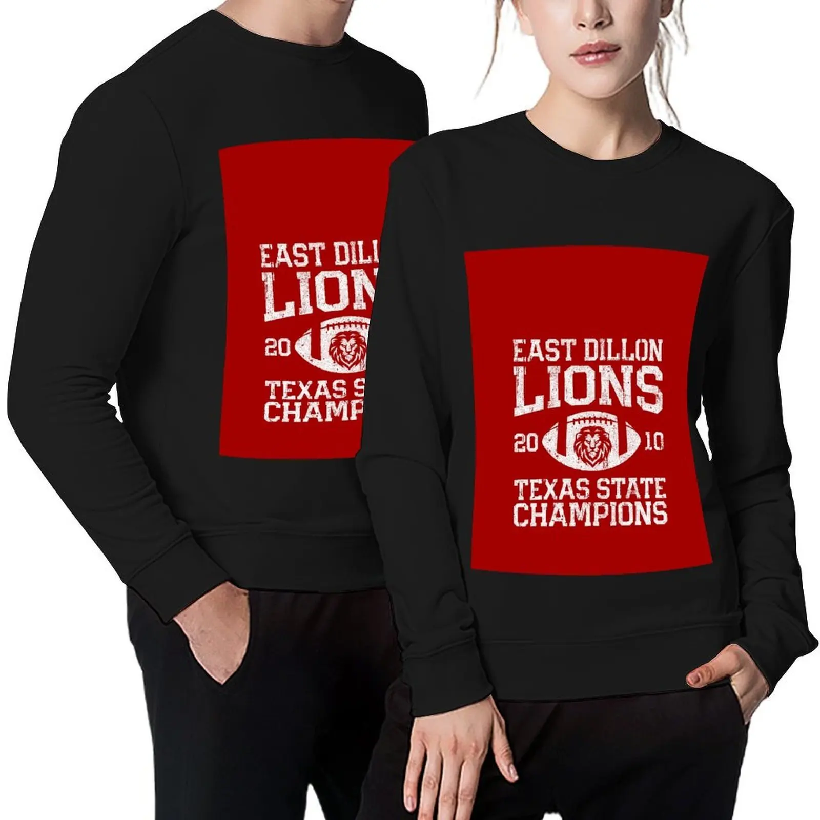 

East Dillon Lions Texas State Football Champions Pullover men clothing autumn new products winter clothes oversize sweatshirts