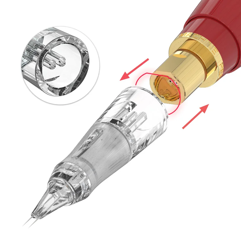 10 قطعة إبر خرطوشة الوشم إبر مزدوجة احترافية لآلة قلم الوشم إبر الوشم القابل للتصرف للمكياج الدائم #2