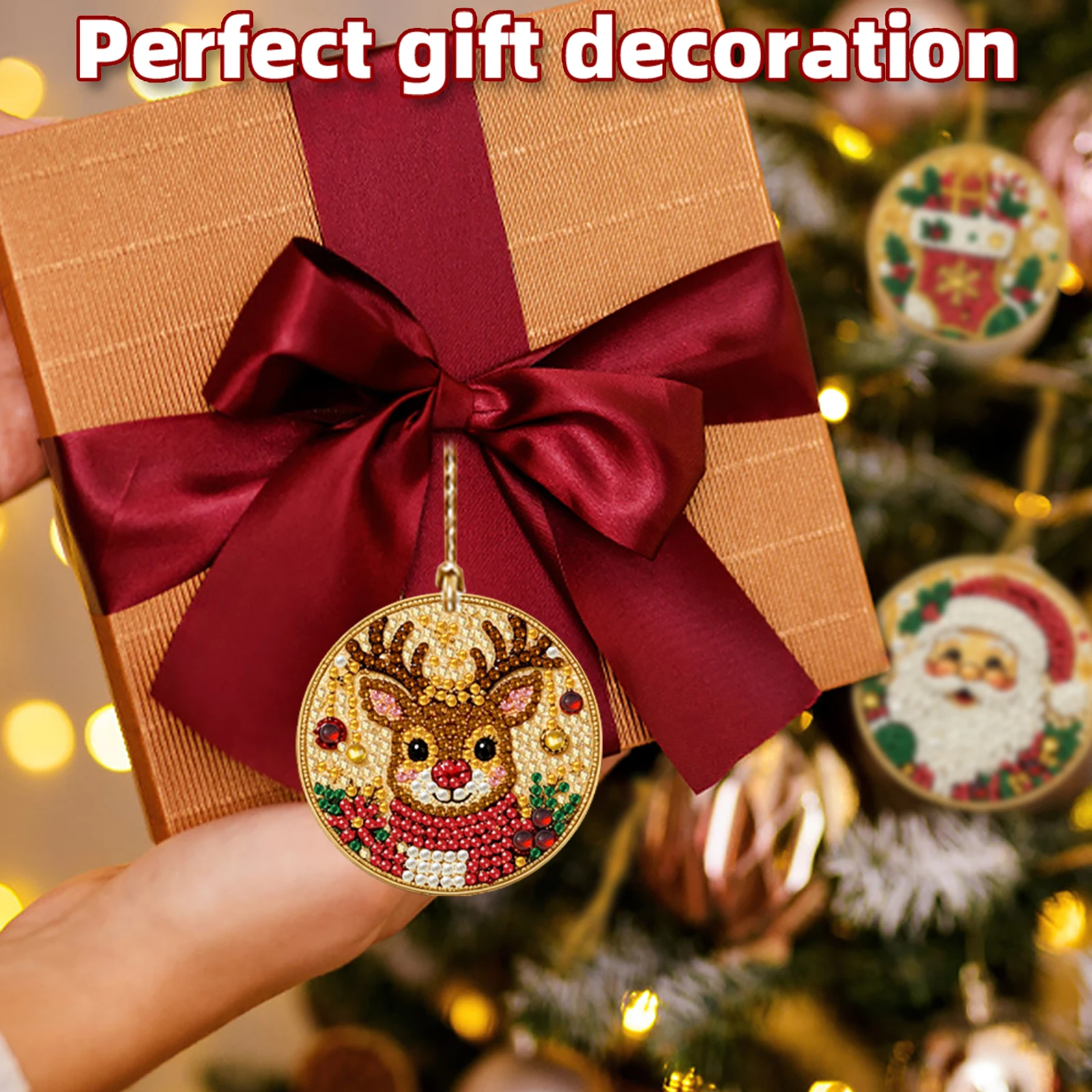 6pcs Round Wooden DIY Diamond  - огляд і ціна Resin Craft Kit