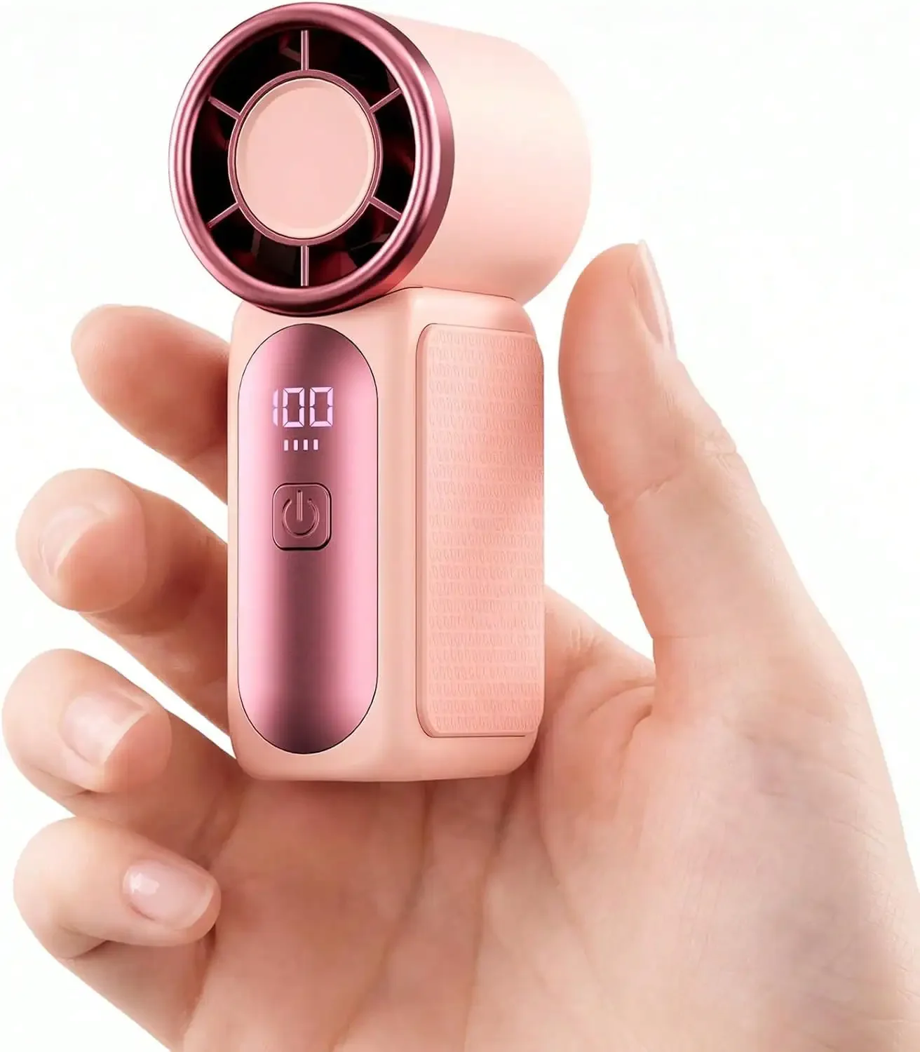 Portable Mini Fan, Rechargeable Handheld Desk Fan With Digital Battery Display, Personal Cooling Fan With Strong Airflow, Compact USB Charging Fan For Women Girls Travel Office Outdoor Summer Essentials, Back To School Gift