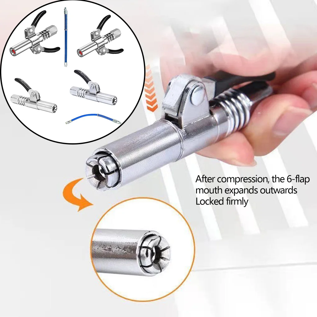

Stainless Steel Grease Tool Coupler Detachable Professional 690Bar Nozzle