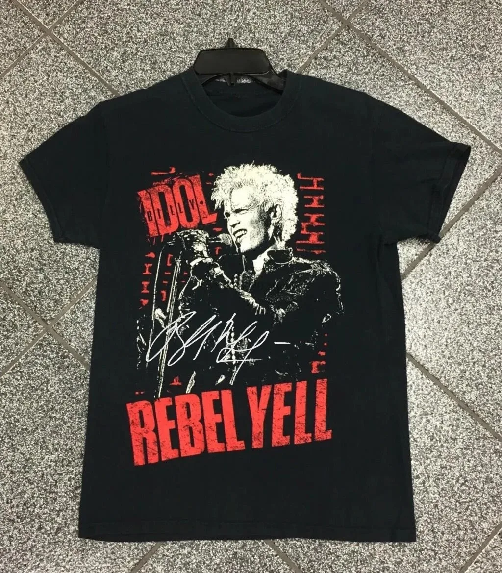 

Винтажная рубашка Rebel Yell Билли iDOL с коротким рукавом черный унисекс размер s-5xl cc4442
