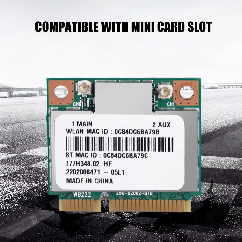 Dual Band 2.4G/5Ghz AR5B22 Network 300Mbps Bluetooth 4.0 WIFI Mini PCI-E Wireless Card