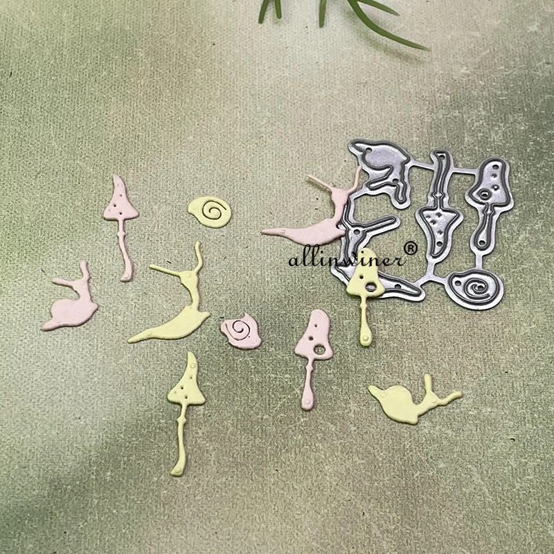 Dschungel Schnecke Pilz Metall Stanzformen für DIY Scrapbooking Album Papier Karten Dekorative Handwerk Präge Stanzen