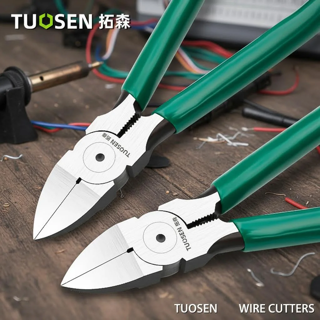 

Tuosen Tools 6 Inch Diagonal Cutting Pliers Electronics Electrician Industrial Grip Water Pump Nose Jaw