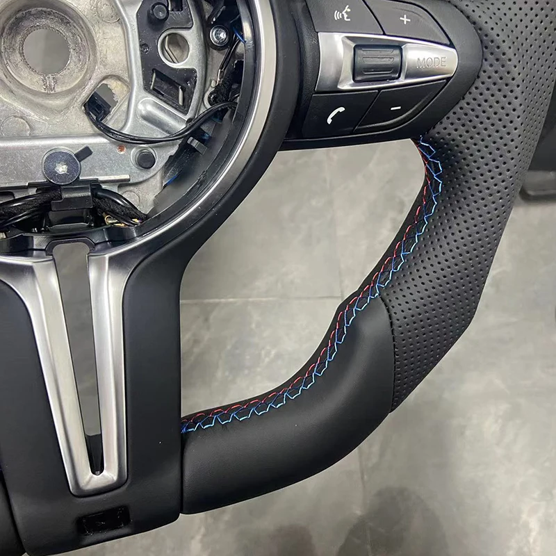 M Sport Steering Wheel for BMW Flat Bottom F20 F22 F15 F21 F25 F30 F31 F34 F10 F01 F12 E70 E71 E90 Interior Modify Leather M3 M5 view 6
