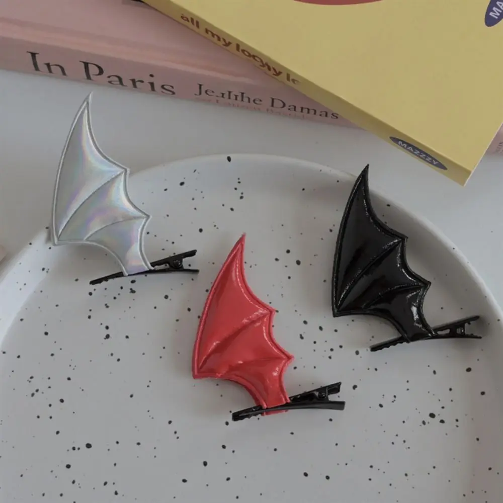 3 pairs Bat Wings Shape Halloween Hairpins Gothic Costume Devil Ears Headband Head Decor Punk Hair Clip Haunted House Party