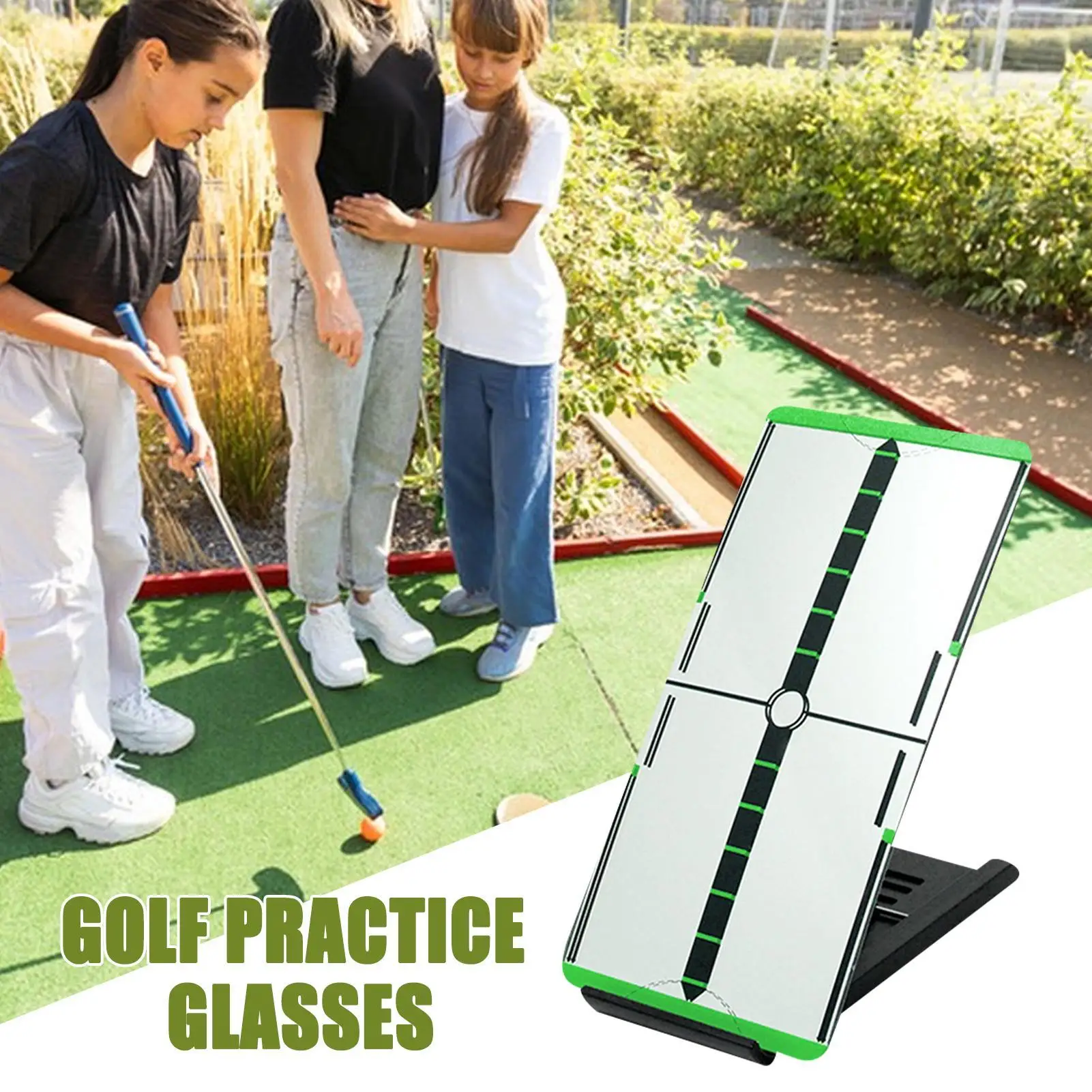 

Зеркало для гольфа, инструмент для выравнивания зеркала, портативный тренировочный тренажер, инструмент для начинающих, консистенции, мужа, папы, улучшенный