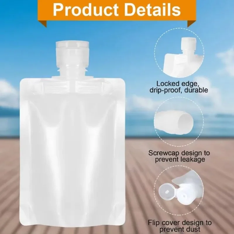 5-20 قطعة أكياس توزيع الغسول السفر قابلة لإعادة الاستخدام الحقائب الشامبو السائل مانعة للتسرب إعادة الملء مستحضرات التجميل التعبئة والتغليف تخزين الحاويات