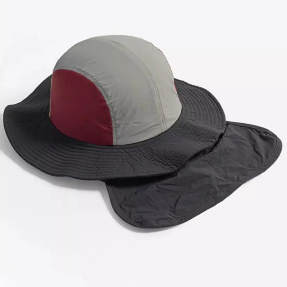 

Fashion Wide Brim Bucket Hat Sun Protection Breathable Fisherman Cap Portable Quick-dry Mountaineering Caps Camping Hiking