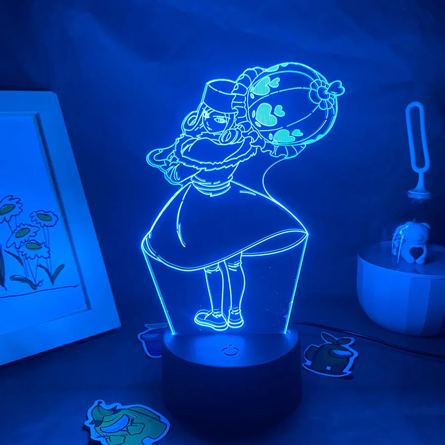 Anime Figure Juvia Lockser 3D LED  Night Lights for Kid Child Birthday Gift Bedroom Table Decor Manga Neon Lava Lamp Xmas Gift view 4