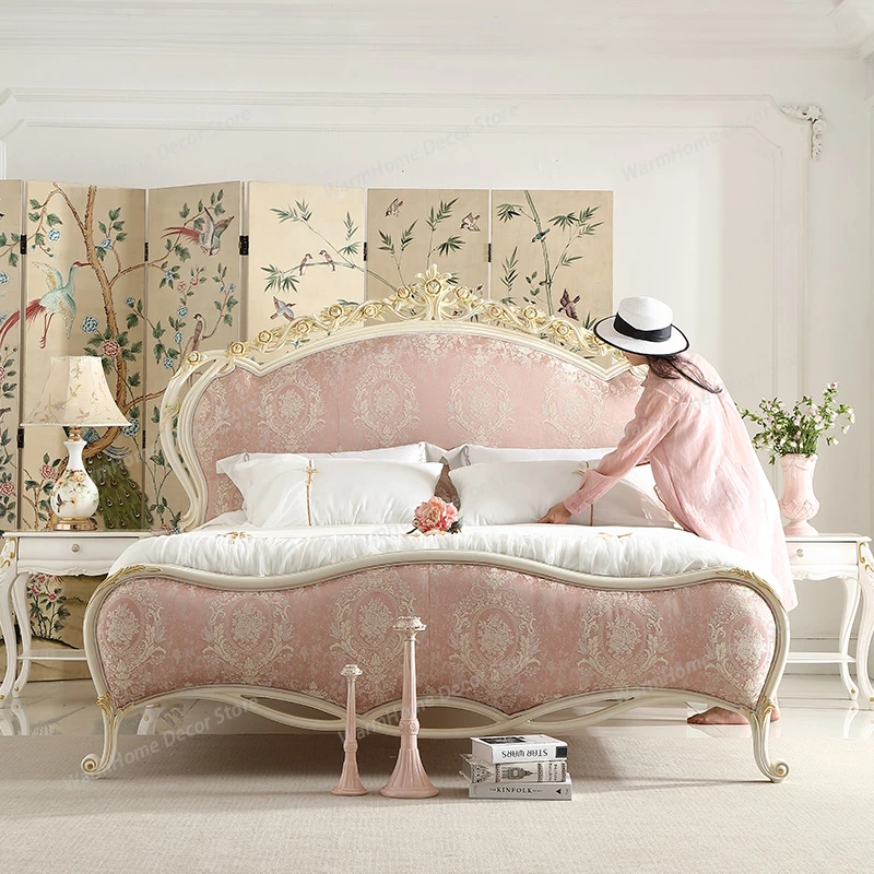 

Italian Queen Girls Bed Luxury Wood House Designer Adults Headboards Bedroom Beds Double King Size Camas De Dormitorio Furniture