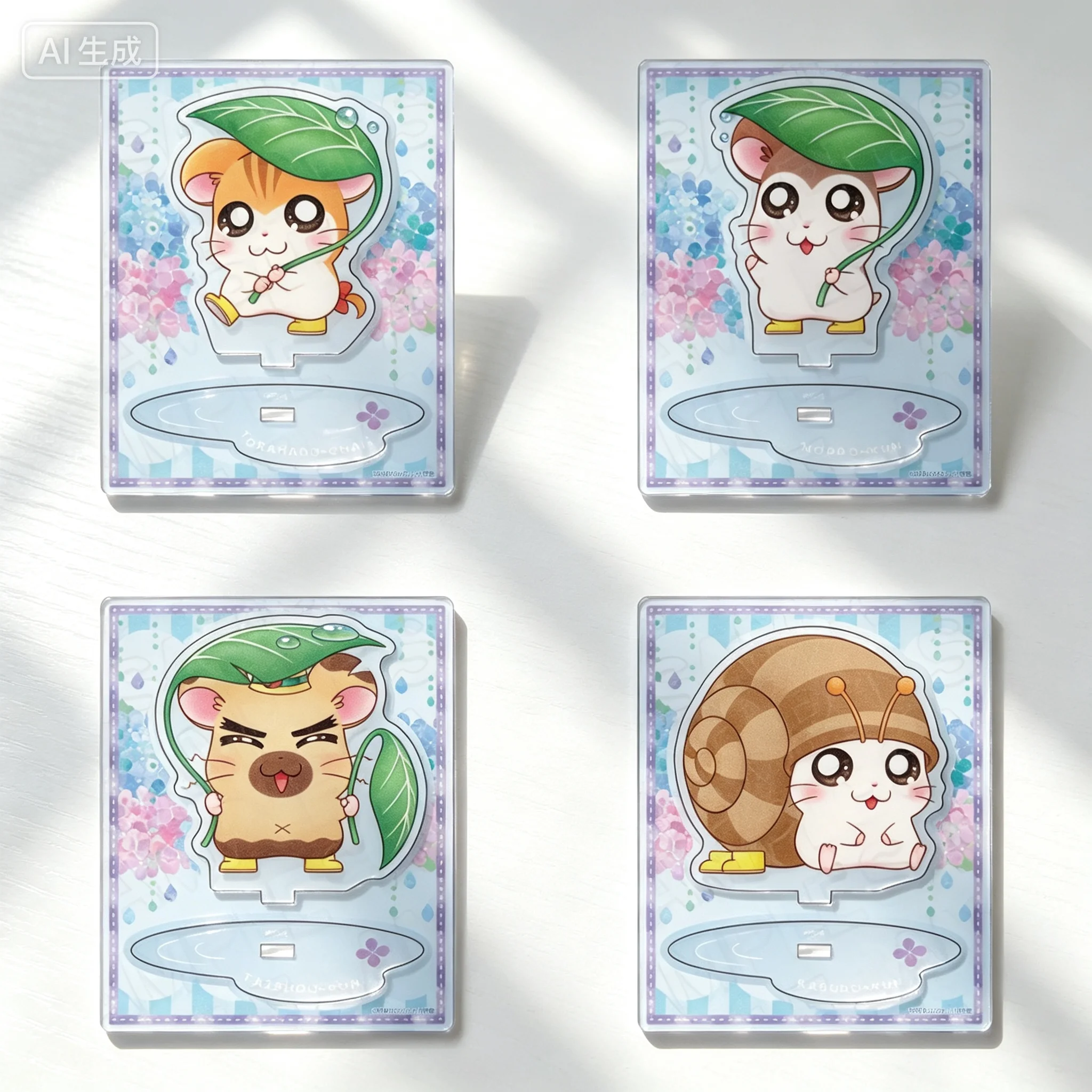 Anime Hamtaro Laura Haruna Boss Bijou Pashmina Oxnard Acrylic Stand Model Plate Keychains Desktop Ornament