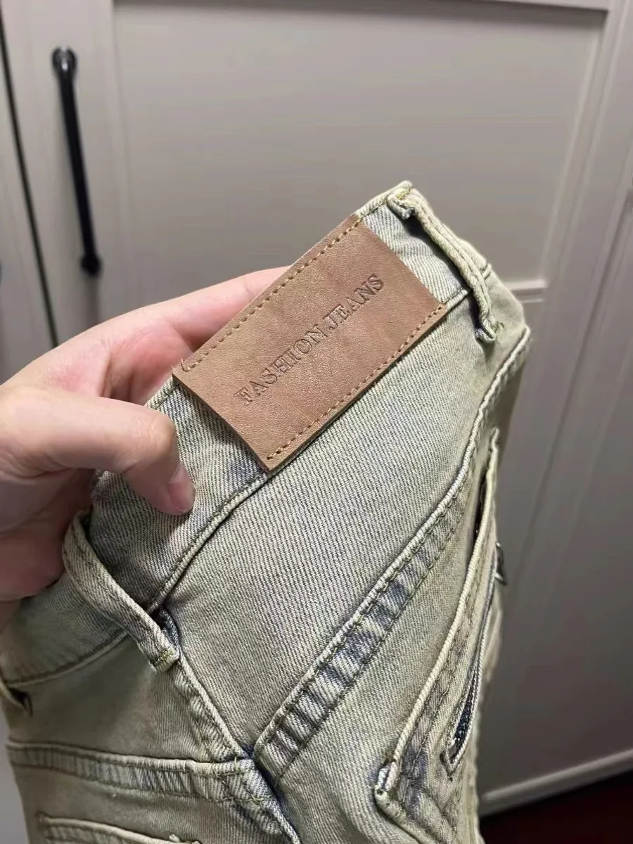 Pantalones cortos vaqueros de verano para mujer, ajustados con cremallera, Retro, corte en A, lavados, estilo americano, chicas calientes, ropa de calle que combina con todo, elegante Ins 2025