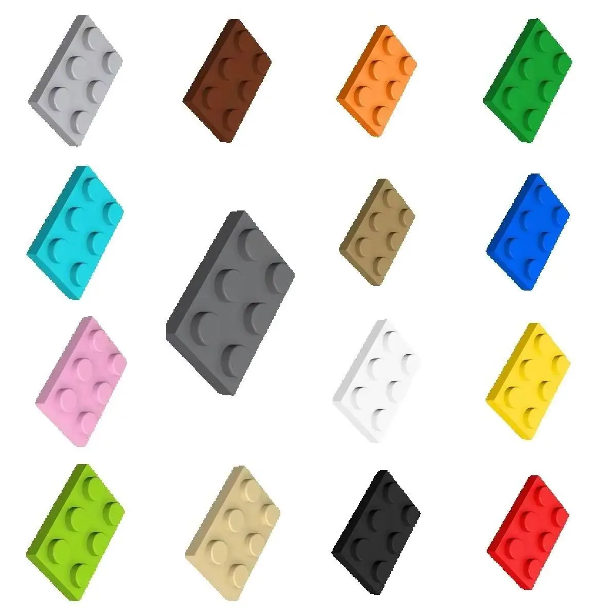 30pcs/lot DIY Blocks Building Bricks Thin 2X3 Educational Assemblage Construction Toys for Children Size Compatible With Brand