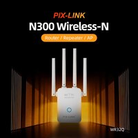 PIX-LINK Wireless Repeater WIFI Router 300M Signal Amplifier Extender 4 Antenna Router Signal Amplifier WR32Q