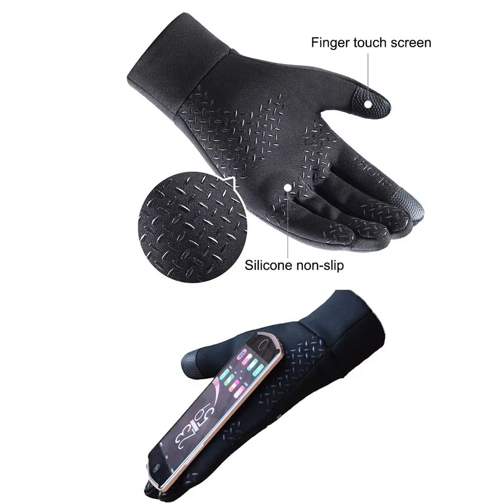 2025 고품질 겨울 남녀 공용 따뜻한 장갑 플러시 야외 스포츠 방풍 및 방한 자전거 장갑