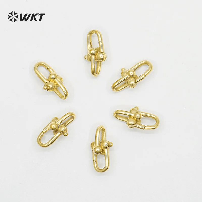 

WT- JFE131 Wholesale Fashion Women Jewelry Accessories Clasps With Gold Plated For Necklace Bracelet Handmade Brass Findings