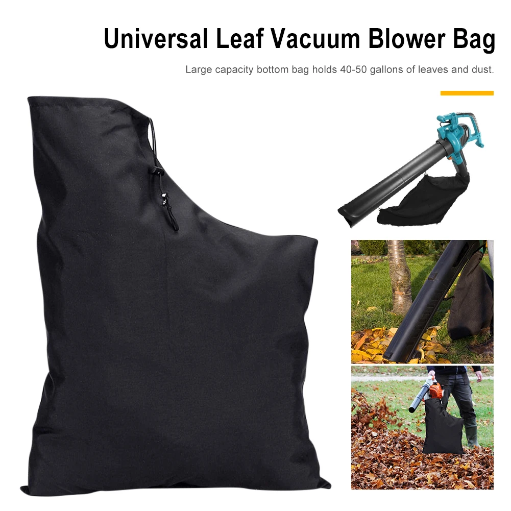 Leaf Vacuum Blower Bag Leaf Storage Bag Dump Cleaner Bag Oxford Fabric Zippered Leaf Collection Bag  For Garden Lawn Yard