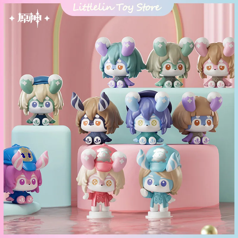 Genshin Impact سلسلة Melusine الرسمية حقيبة أعمى صغيرة أصلية Q-نسخة Melusine الشكل الكرتون حلية اللعب صندوق غامض هدية #1