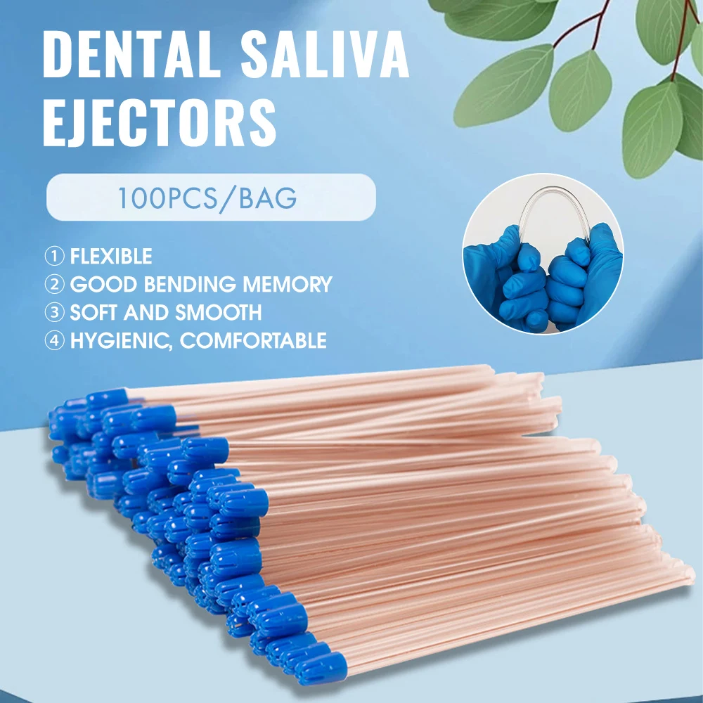 

100pcs Dental Saliva Ejector Suctors Endodontics Disposable Surgical Suction Tips Aspirator Tube Dentist Tools Flexible