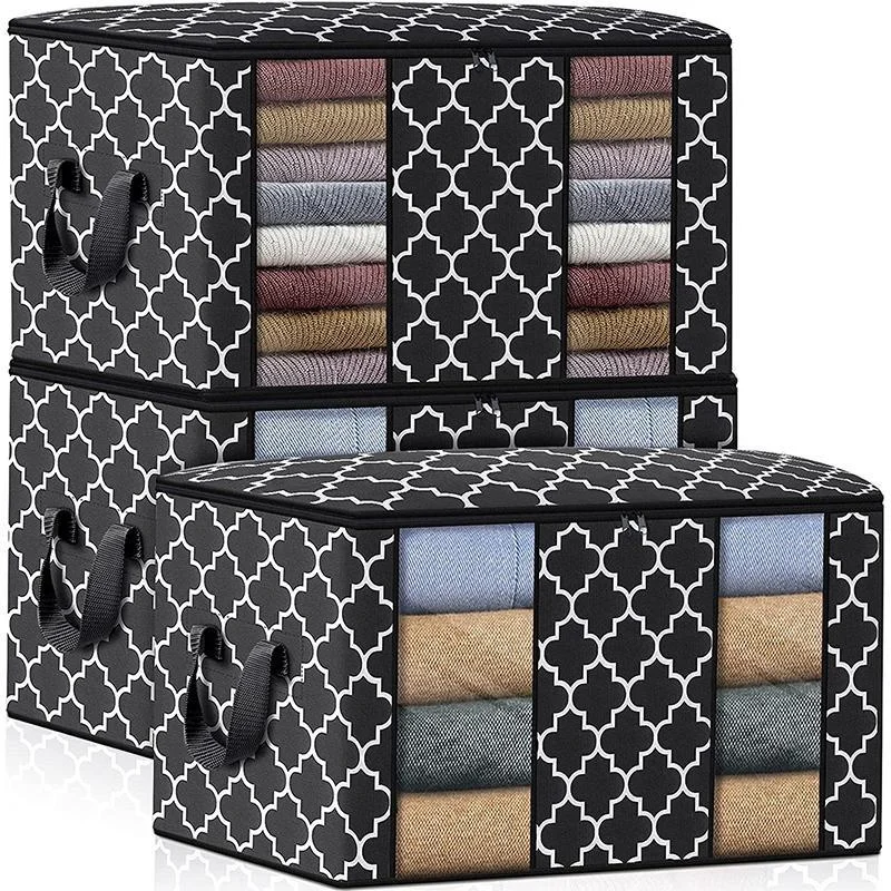 

Foldable Capacity Storage Bags Large Blanket Clothes Organization and Storage Containers for Comforters,Bedding, Organizer