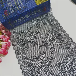 2023  22CM Width Black Soft Stretch Spandex Colorful Wide Lace DIY For Clothing Underwear Accessories Wedding Decoration