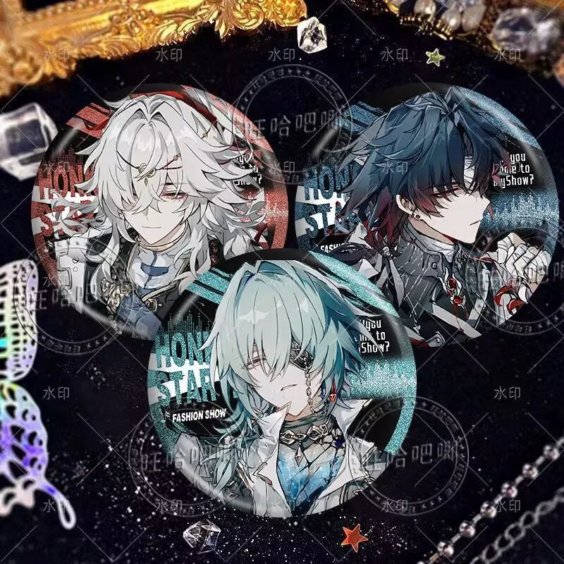 2D-значок с лазерным рисунком Гу Цзы, тот же стиль, как веерочные товары «Honkai: Star Rail» и «Jingyuan, Ren».