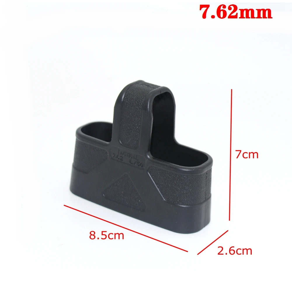 6PCS 7.62/5.56/9mm Fast Magazine Rubber Holster for M4 M16 AR15 AK Glock 17 M9 Mag Pouch Sleeve Rubber Slip Cover Hunting Gear