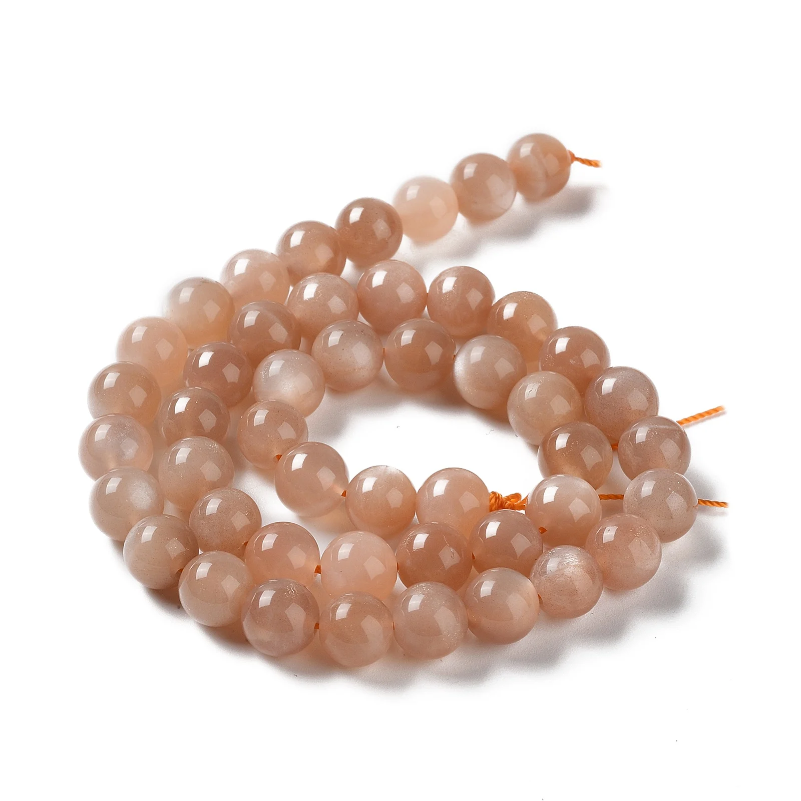 3 Strands 8mm Round Natural Grade B Sunstone Beads