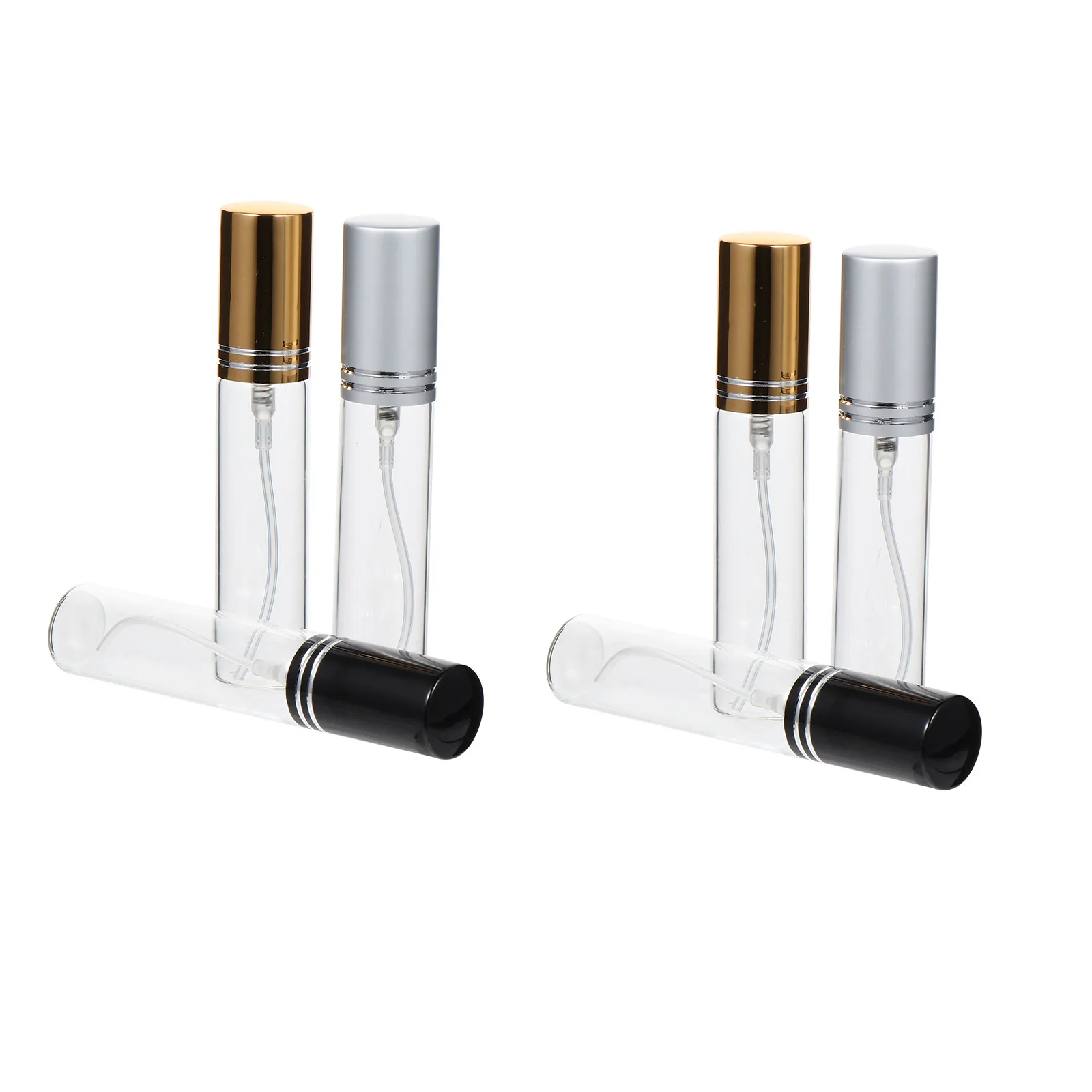 6Pcs Premium Leakproof Portable Perfume Spray Bottle Small Press Type Travel Refillable Liquid Dispenser Fine Mist Hand Pressure