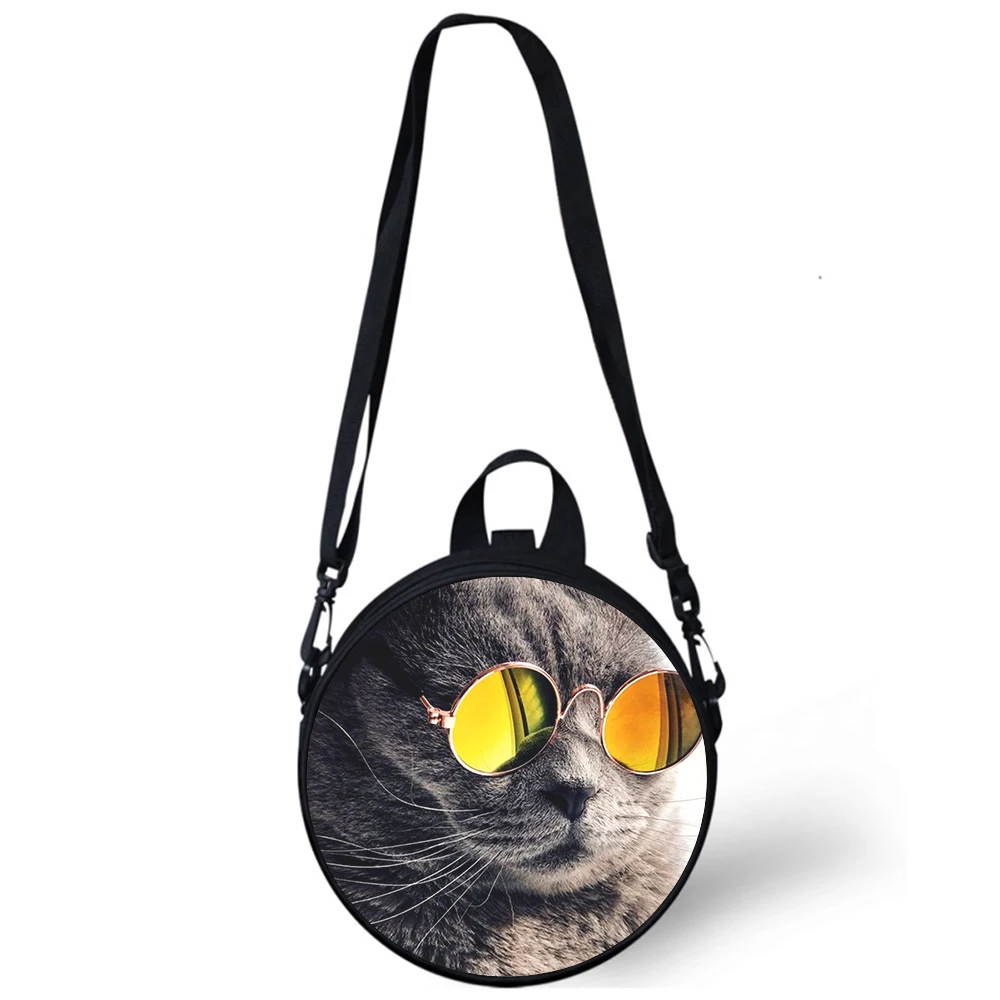 British shorthair cat Child kindergarten Bag 3D Print Crossbody Shoulder Bags For School Women Mini Round Bagpacks Rugtas Bag