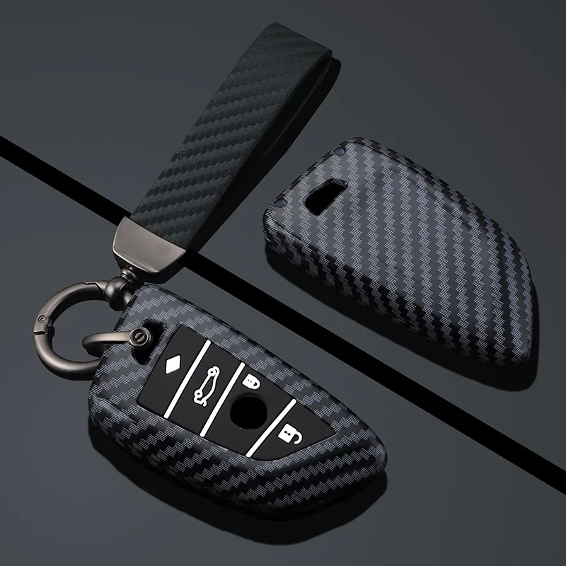 

ABS Carbon Fiber Car Key Fob Cover Case For BMW F20 G20 G30 X1 X3 X4 X5 G05 X6 X7 G11 F15 F16 G01 G02 F48 Keychain Accessories