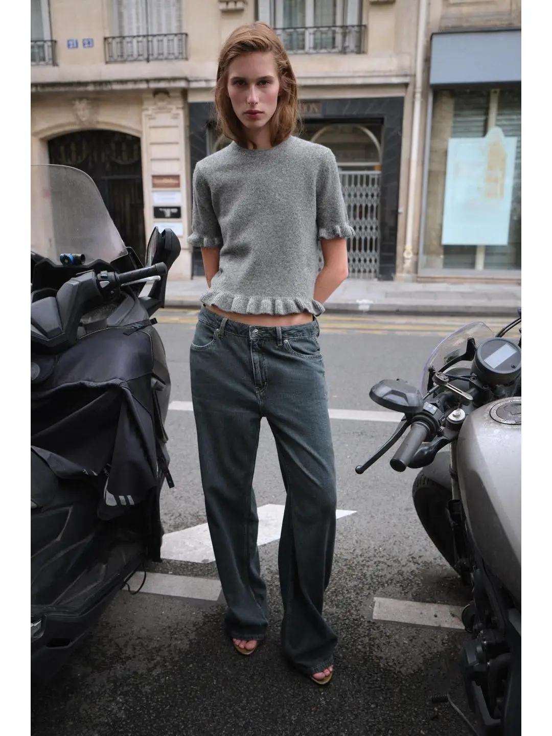 Slim Fit redondo Ne ort Sve prendas de punto decorativas encaje Trim Cleanfit Sle mujer Regular Color fino 2025 otoño