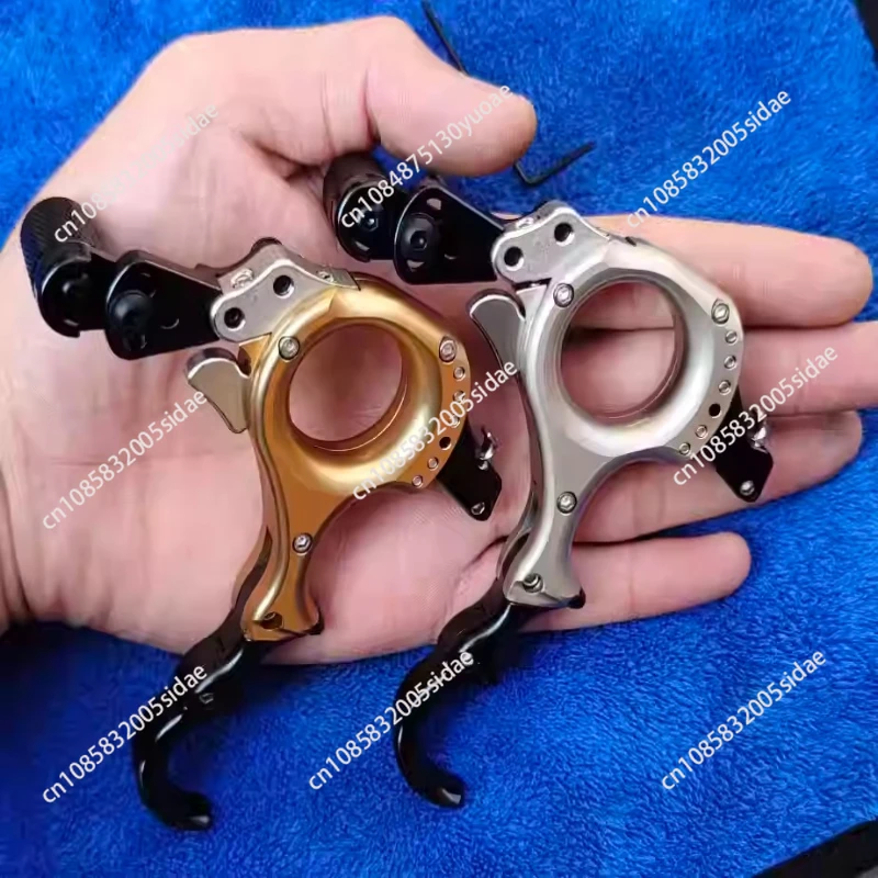 Three four finger interchangeable grip brass plate metal dispenser