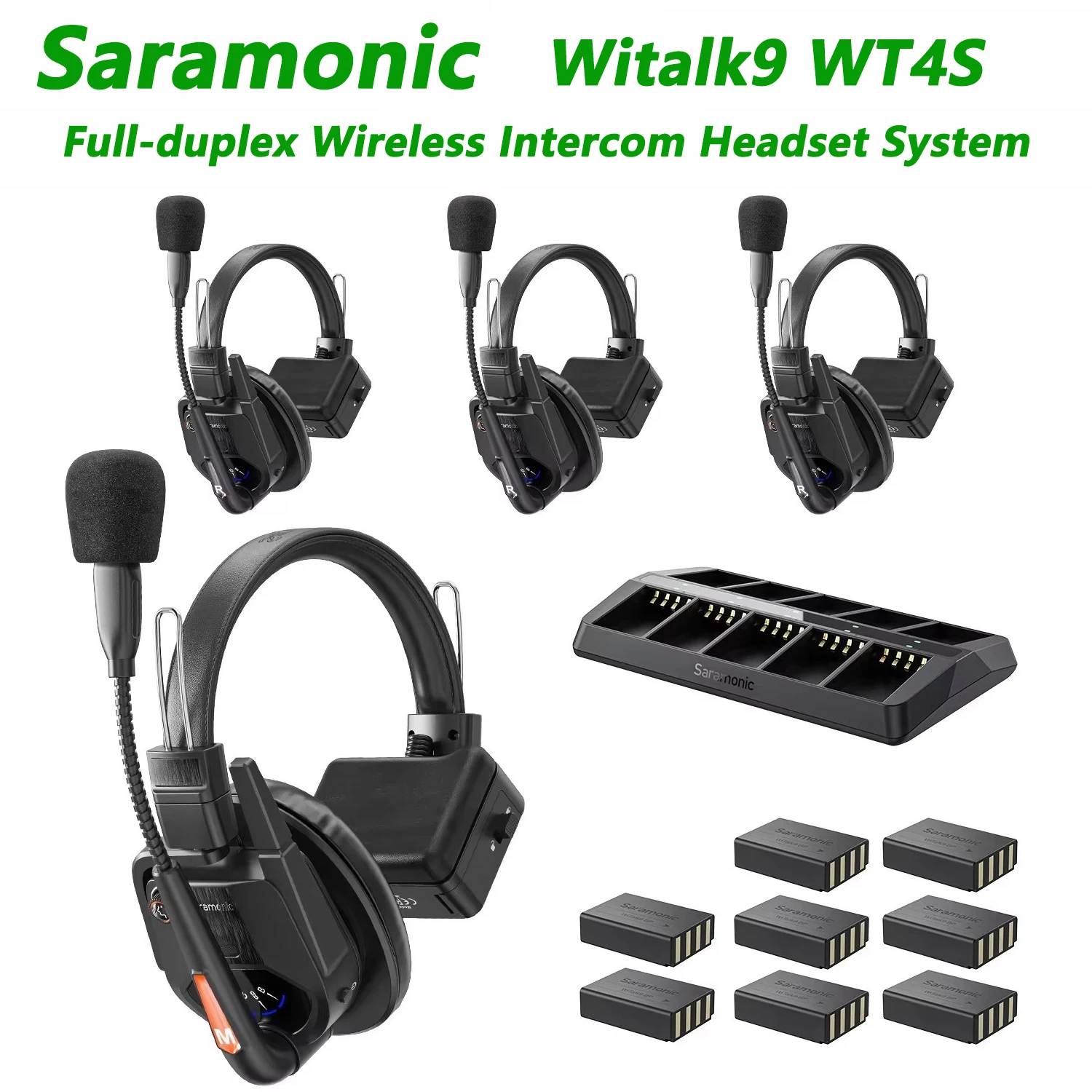 

Saramonic Witalk9 WT4S Wireless Headset Full-duplex Intercom Communication System for Filmmaking Live performances Sports Events