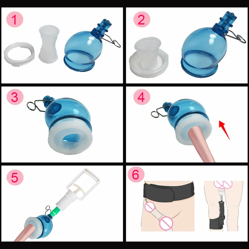 Penis Pump Extender Enlarger Pure Physical Exerciser with Leg Strap Vacuum Cup Adult Sex Toy Men Dick Bigger Stretcher Enhancer