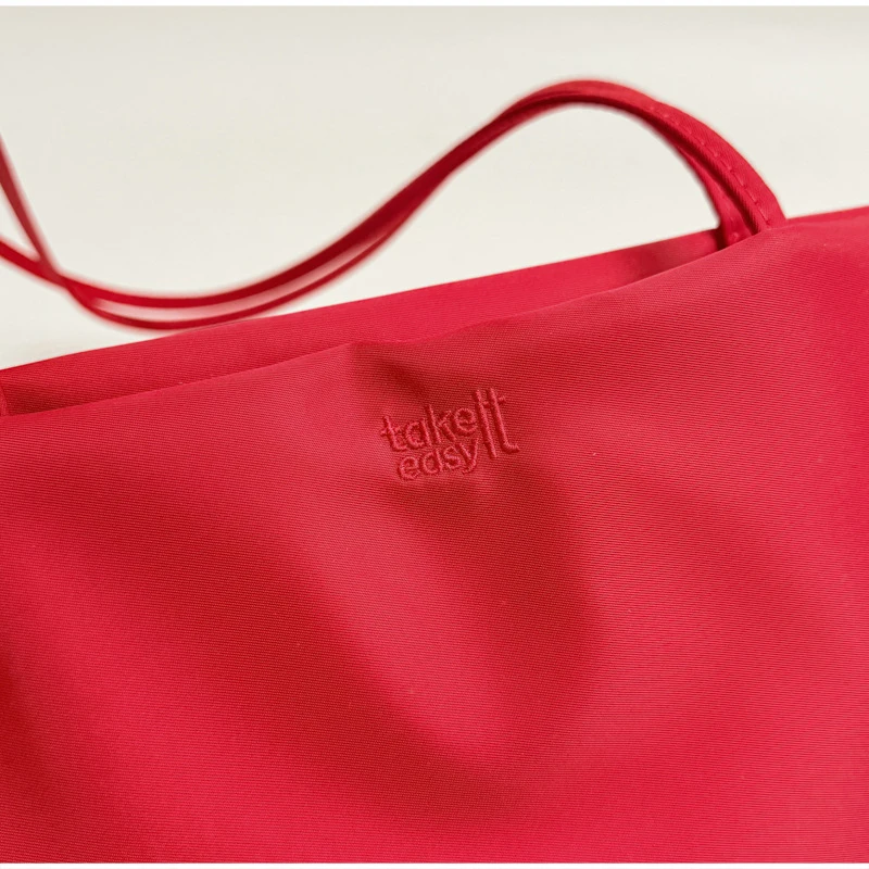 Trapezförmige Schultertasche mit langem Griff, Damen-Handtasche mit großem Fassungsvermögen, minimalistische einfarbige Tragetasche, Vintage-Arbeitstasche für den Arbeitsweg – Detail 4