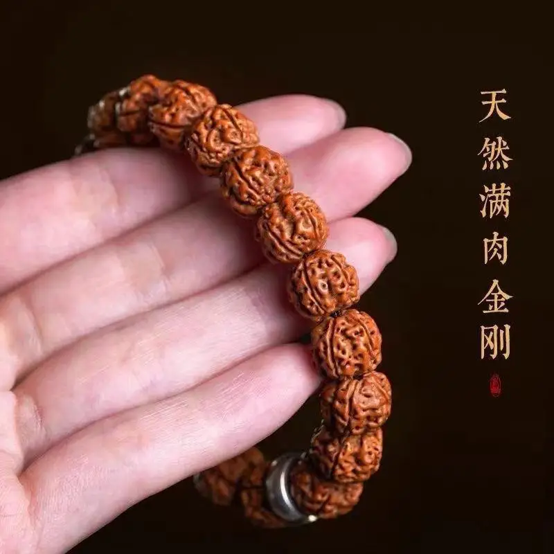 [Genuine Goods] Jingang Pipal Tree Bracelet Zodiac Buddha Single Circle Natural Seed Five Faces Six Petals Beads Crafts