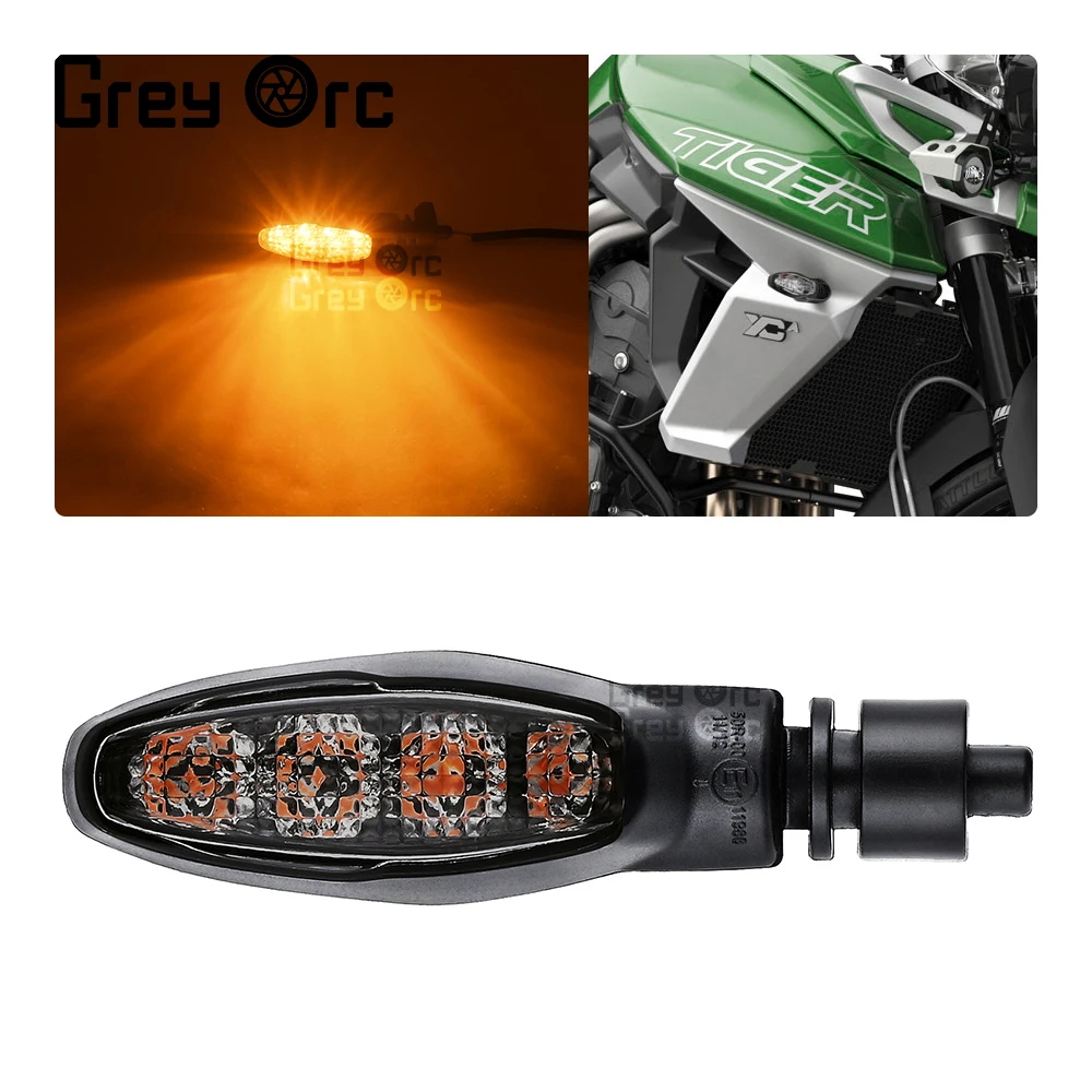 

Motorcycle Turn Signal Light LED Front LED Amber Indicators 12V Fit For Tiger 800/900/1200 Moto Accessories